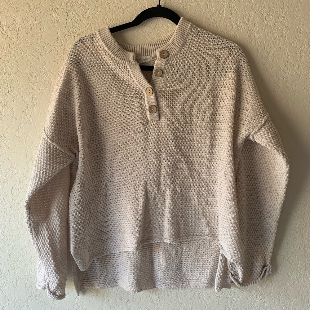Knit Henley sweater